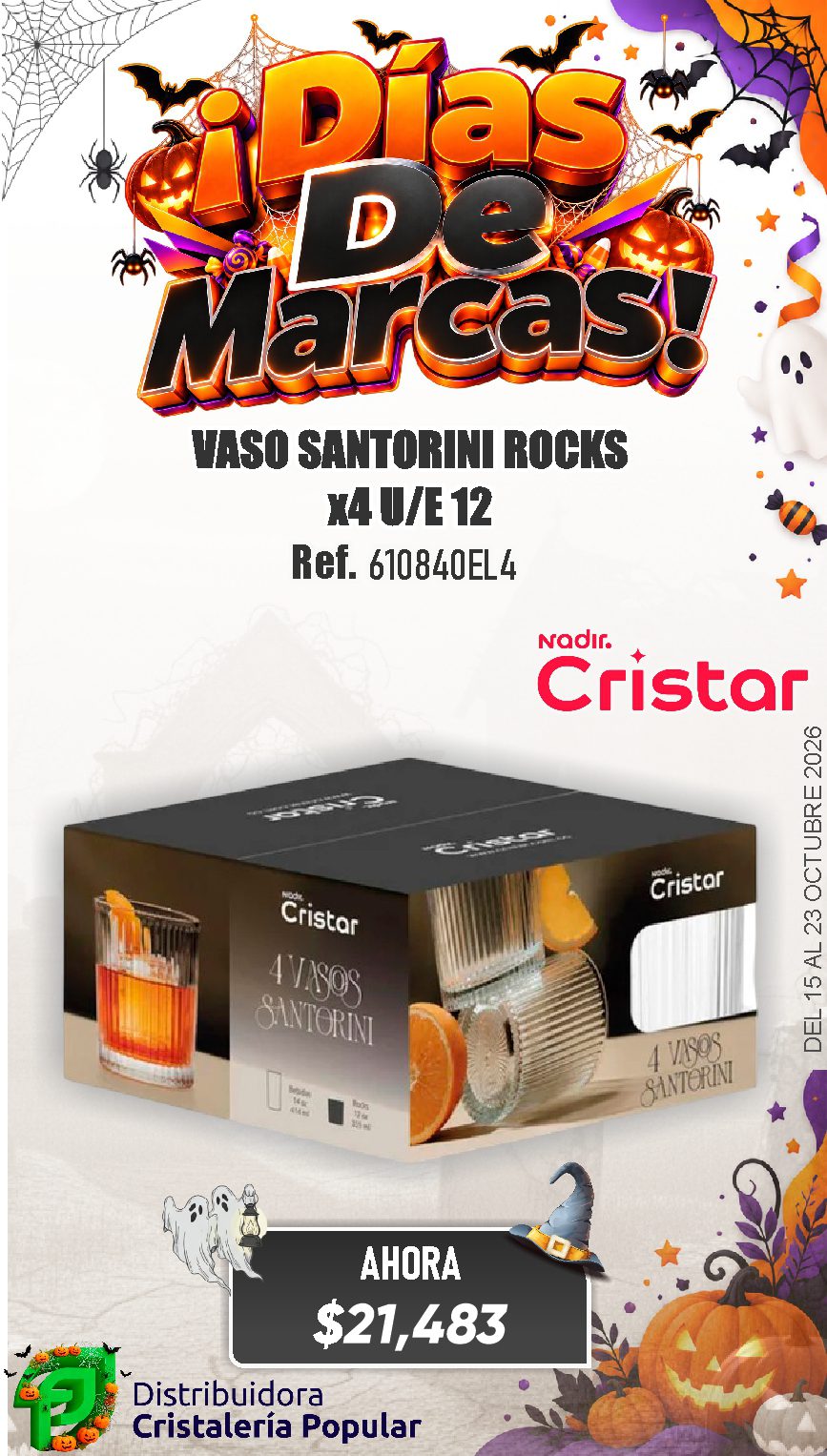 ESTRATEGIA DE CRISTAR DEL 15 AL 23 OCTUBRE 2026