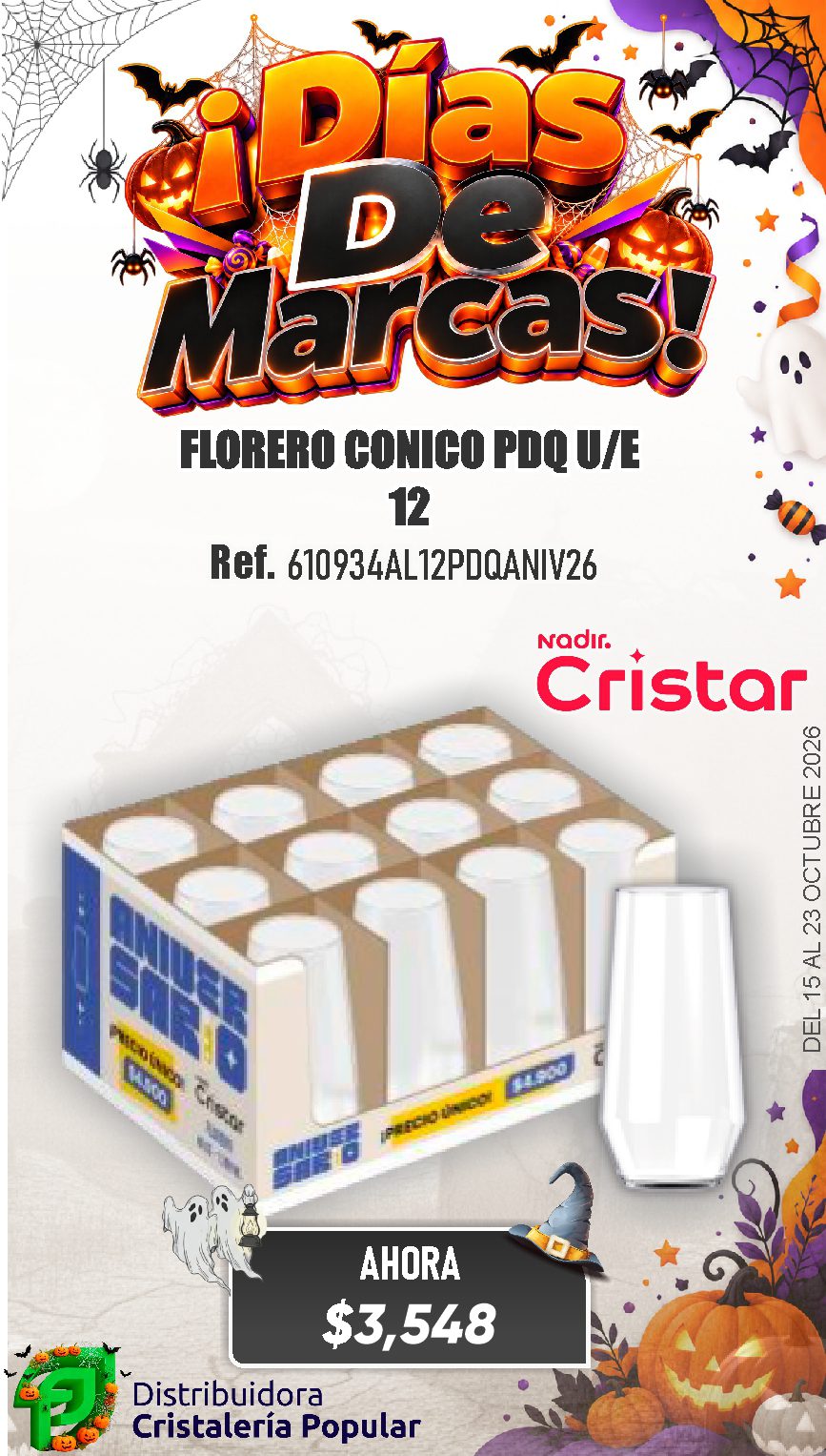 ESTRATEGIA DE CRISTAR DEL 15 AL 23 OCTUBRE 2026