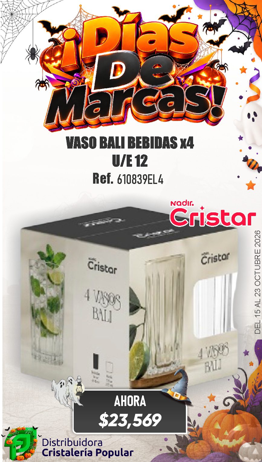 ESTRATEGIA DE CRISTAR DEL 15 AL 23 OCTUBRE 2026