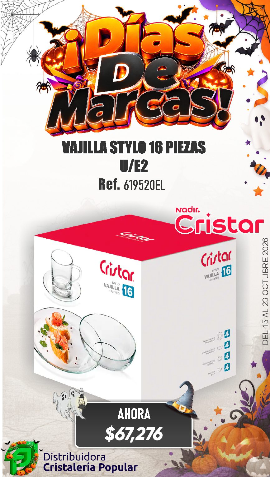 ESTRATEGIA DE CRISTAR DEL 15 AL 23 OCTUBRE 2026