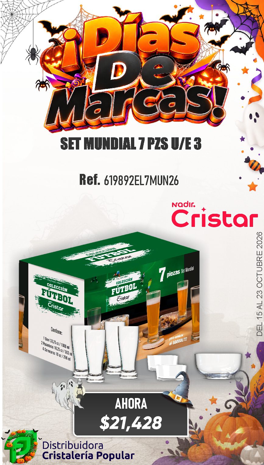 ESTRATEGIA DE CRISTAR DEL 15 AL 23 OCTUBRE 2026