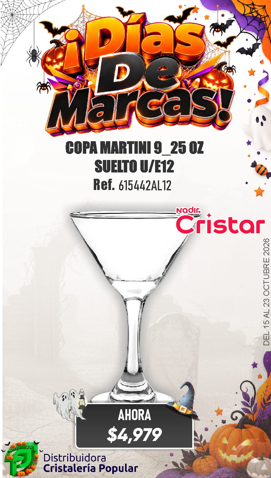 ESTRATEGIA DE CRISTAR DEL 15 AL 23 OCTUBRE 2026