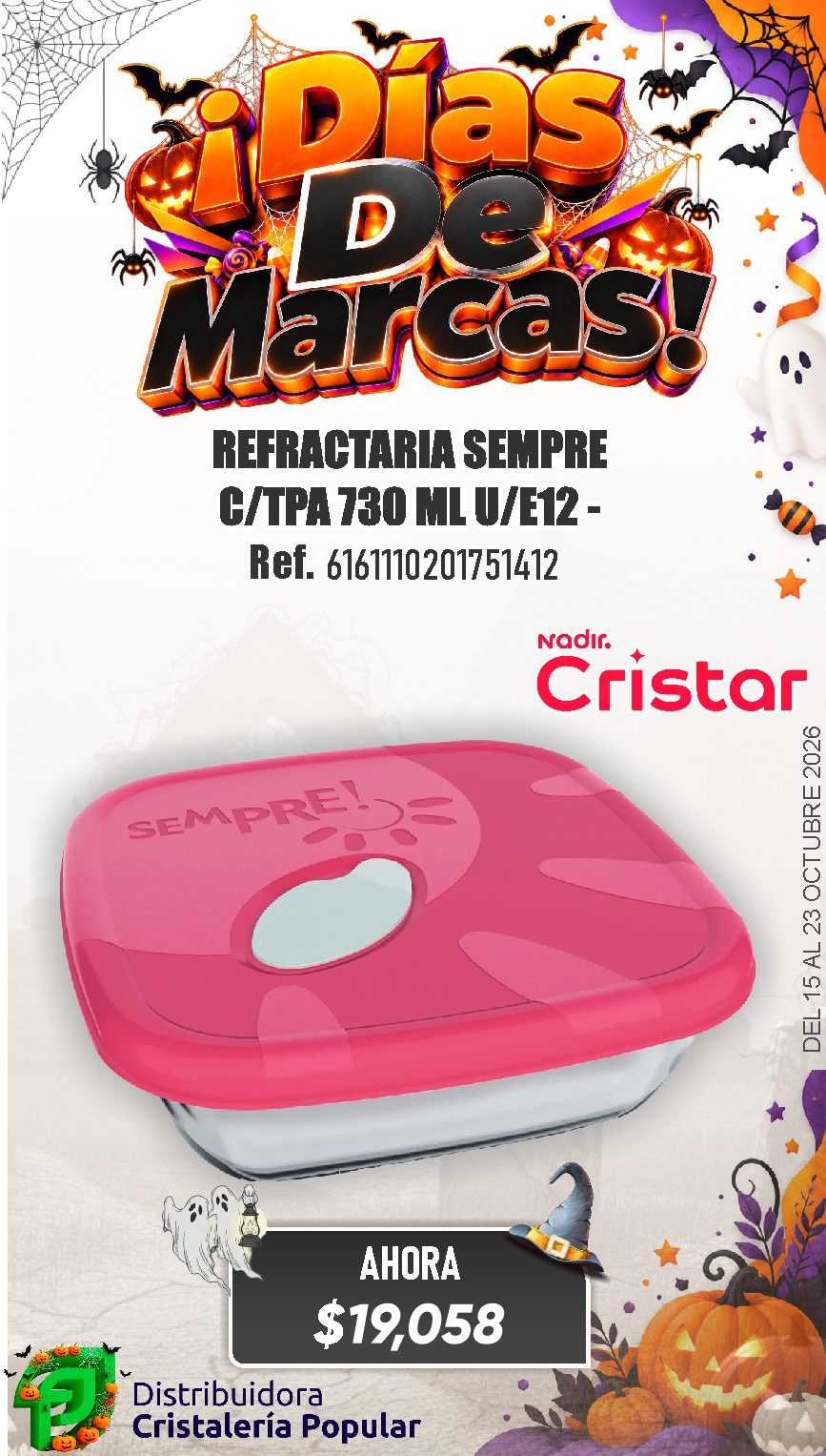 ESTRATEGIA DE CRISTAR DEL 15 AL 23 OCTUBRE 2026