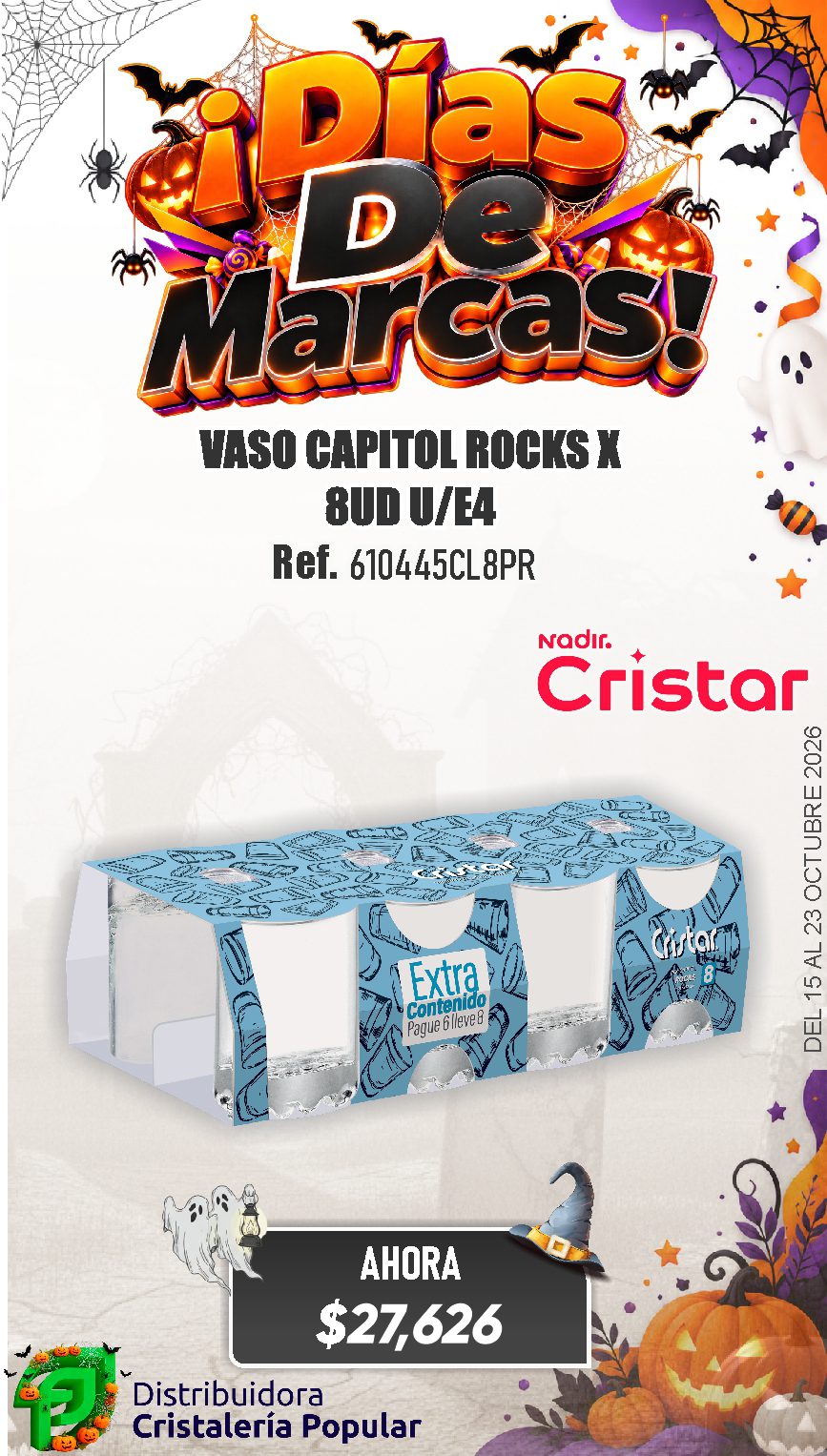 ESTRATEGIA DE CRISTAR DEL 15 AL 23 OCTUBRE 2026
